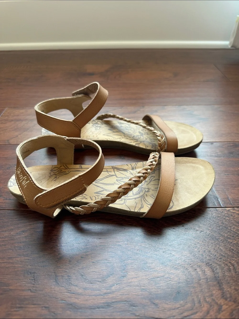 Girls Blowfish Tan Braided Strap Sandals